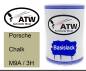 Preview: Porsche, Chalk, M9A / 3H: 500ml Lackdose, von ATW Autoteile West.